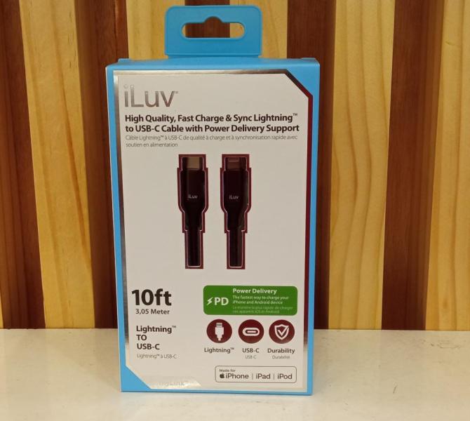 Cable iLuv Tipo Lightning/tipoC de 3m